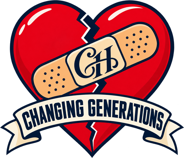 Changing Generations logo: a mended heart